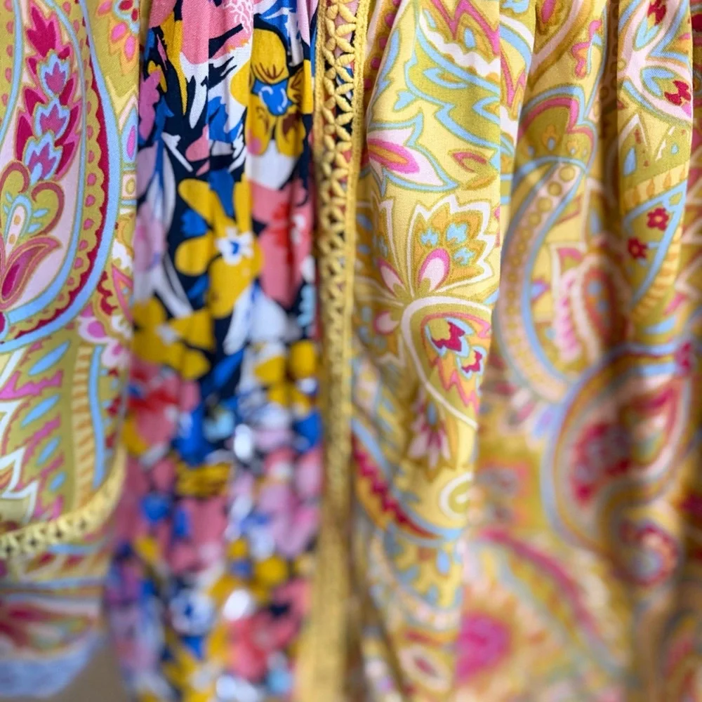 Umgee Women's Multicolor Floral Paisley Blouse M - Picture 2 of 3